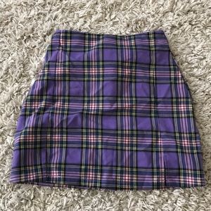 Brandy Melville Plaid Purple Cara Skirt